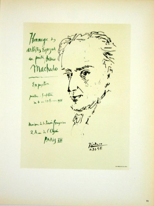 Litografía Picasso (After) - Hommage au Poete  Antonio Marchado