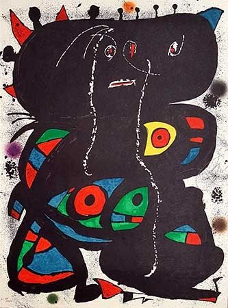 Litografía Miró - Hommage aux prix Nobel