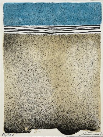 Litografía Santomaso - Hommage à Hans Arp 