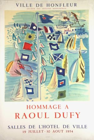 Litografía Dufy - Hommage à Raoul Dufy  Ville de Honfleur