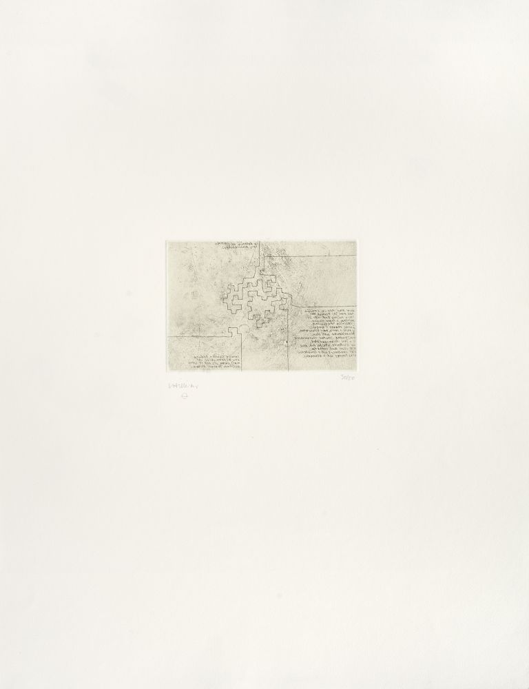 Grabado Chillida - Hommage à Rosalia de Castro 