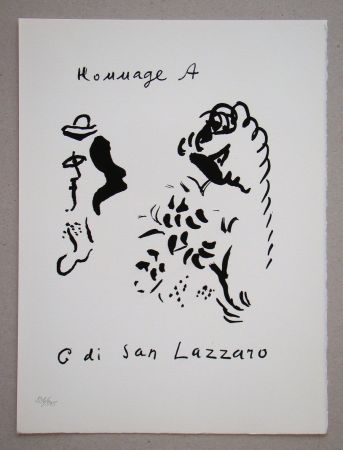 Litografía Chagall - Hommage à San Lazzaro