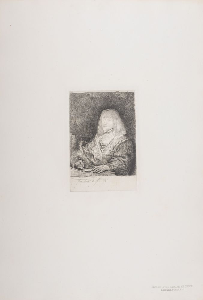 Heliograbado Rembrandt - Homme avec chaine et croix
