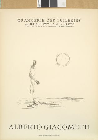Litografía Giacometti - Homme debout et soleil