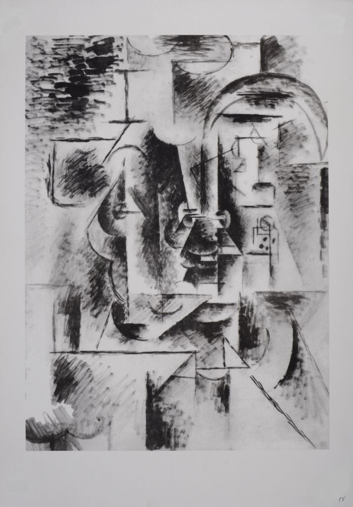 Litografía Picasso (After) - Homme à la pipe, 1946