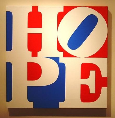 Serigrafía Indiana - HOPE  W/R/B