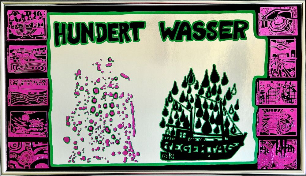 Serigrafía Hundertwasser - Hundertwasser a rainy day on the Regentag