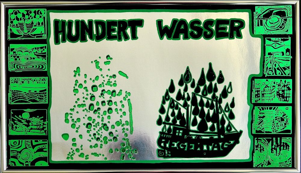 Serigrafía Hundertwasser - Hundertwasser a rainy day on the Regentag