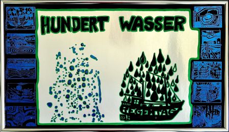 Serigrafía Hundertwasser - Hundertwasser a rainy day on the Regentag