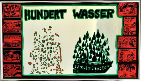 Serigrafía Hundertwasser - Hundertwasser a rainy day on the Regentag