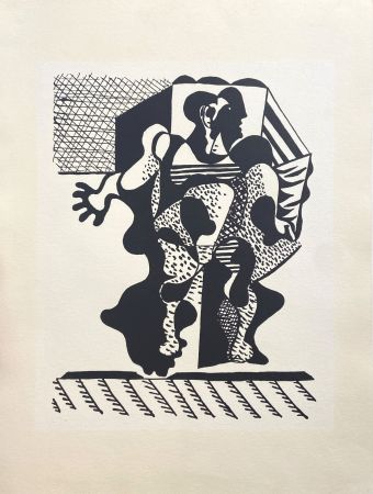 Grabado En Madera Picasso (After) - Hélène chez Archimede I