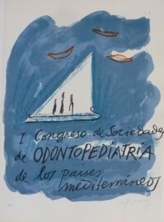 Litografía Ràfols Casamada - I CONGRESO DE SOCIEDADA DE ODONTOPEDIATRIA