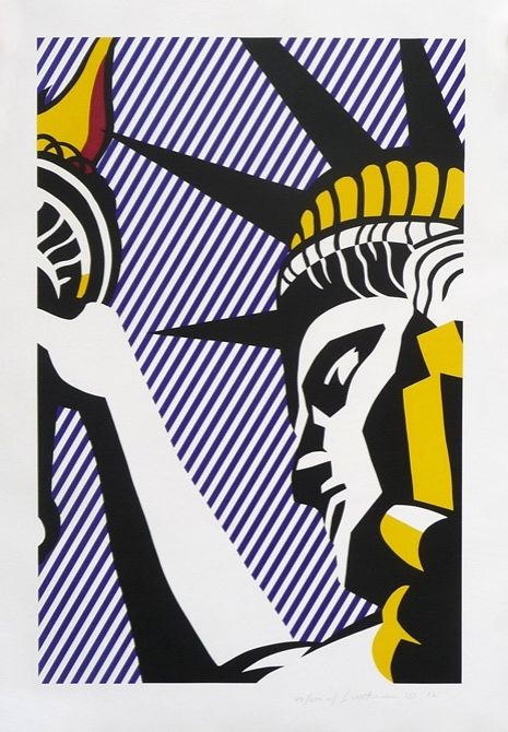 Serigrafía Lichtenstein - I Love Liberty