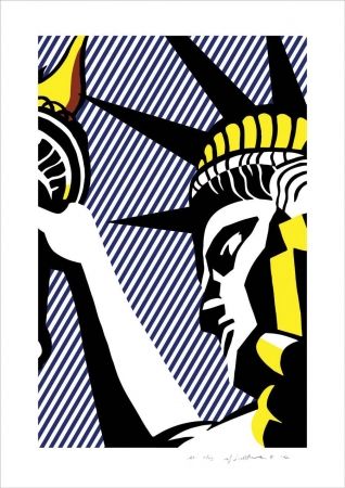 Litografía Lichtenstein - I love liberty