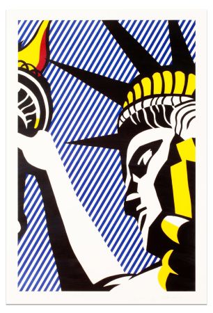 Serigrafía Lichtenstein - I Love Liberty, 1982