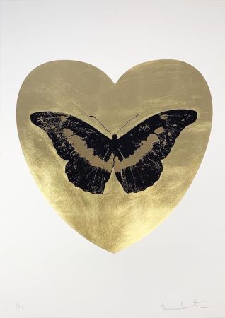 Serigrafía Hirst - I Love You - Gold Leaf/ Black/ Cool Gold