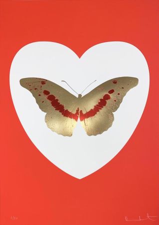 Serigrafía Hirst - I Love You - White/ Red/ Cool Gold/ Poppy Red