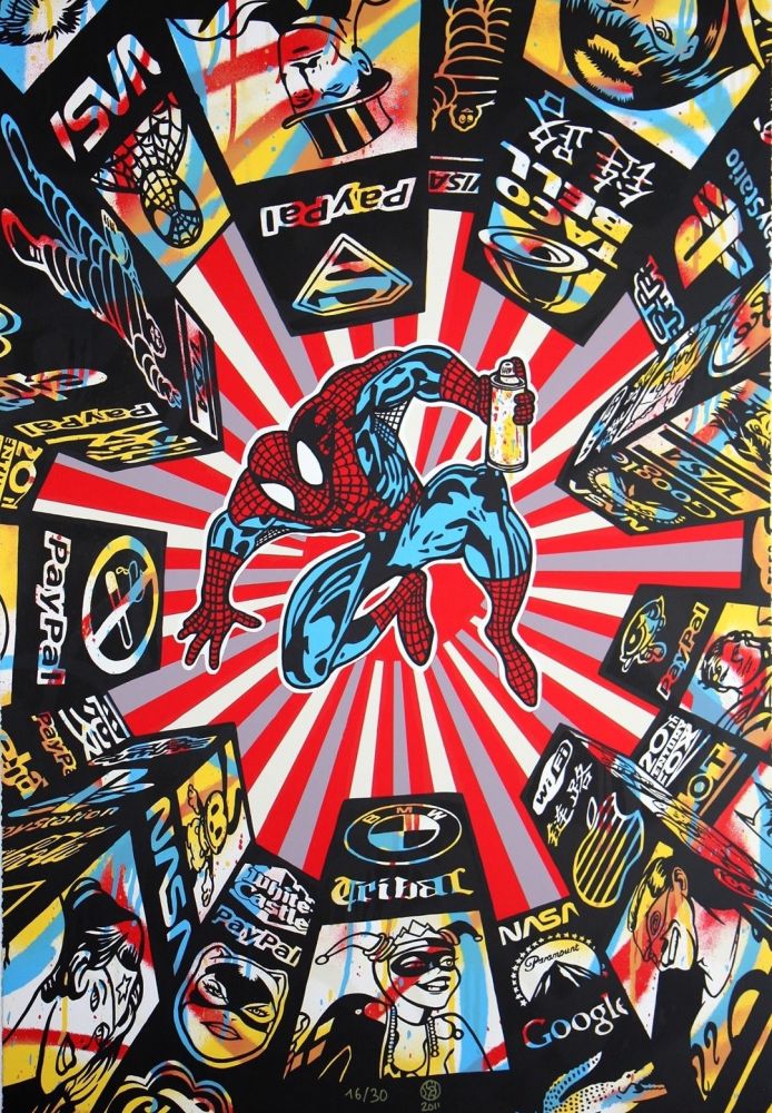 Serigrafía Speedy Graphito - I Spray My City (Spiderman)