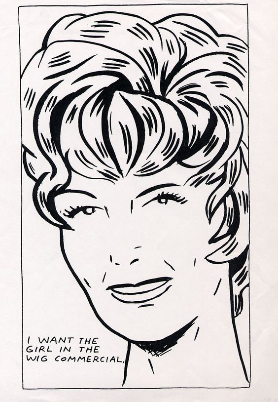 Serigrafía Pettibon - I Want To Be The Girl In The Wig Commercial
