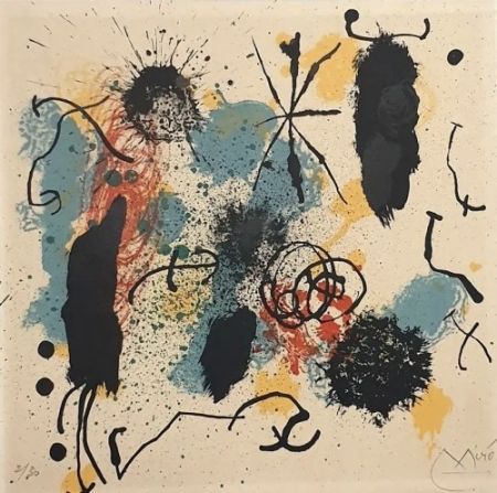 Litografía Miró - I Work Like a Gardener