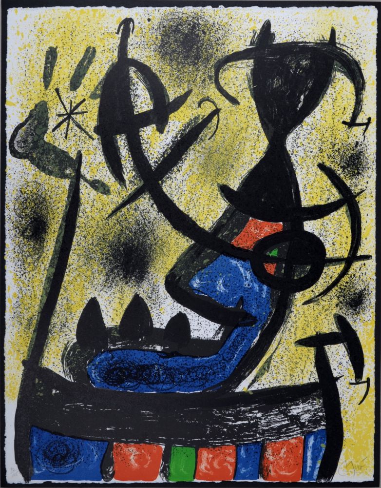 Litografía Miró - Il Circulo de Piedra