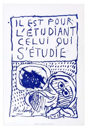 Litografía Alechinsky - Il est pour l'étudiant, celui qui s'étudie