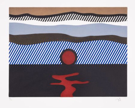 Aguafuerte Y Aguatinta Lichtenstein - Illustration for 'De Nouveau au-dessus de Denver