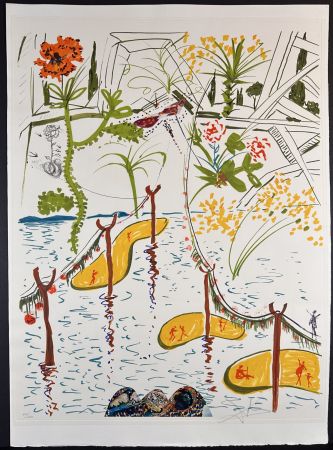 Grabado Dali - Imaginations & Objects of The Future Biological Garden