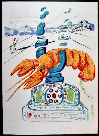 Grabado Dali - Imaginations & Objects of The Future Cybernetic Lobster Telephone