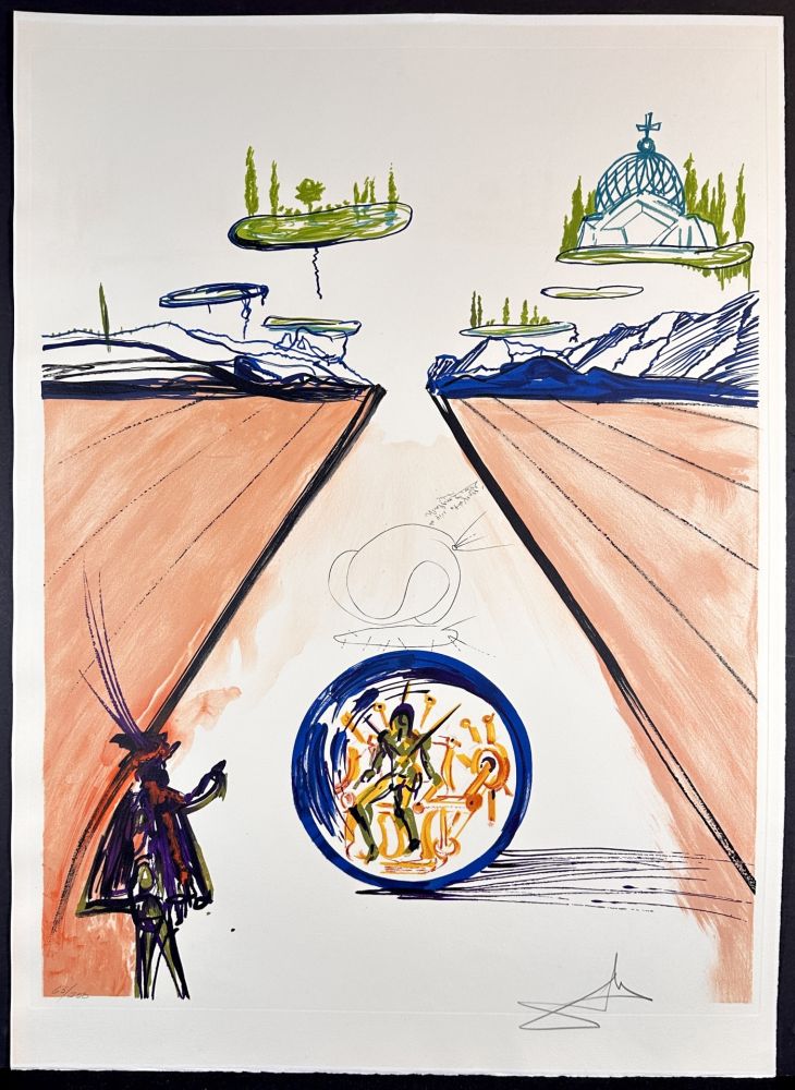 Grabado Dali - Imaginations & Objects of The Future Intra-Uterine Paradisiac Locomotion