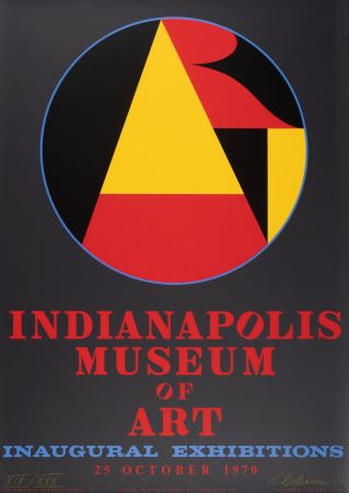 Serigrafía Indiana - Indianapolis Museum of Art, Inaugural Exhibitions, 1970 - Hand-signed