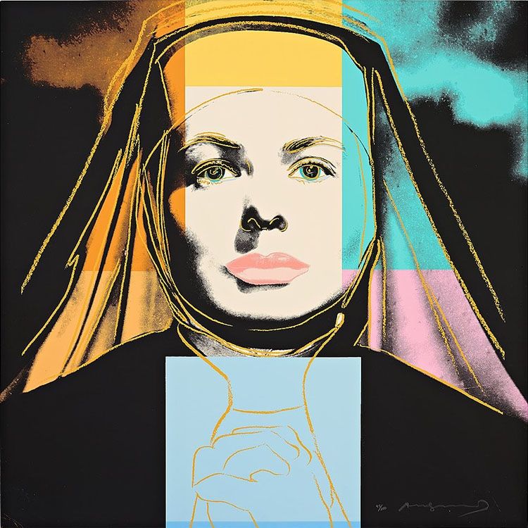 Serigrafía Warhol - Ingrid Bergman The Nun (From “The Bells of St. Mary’s”)