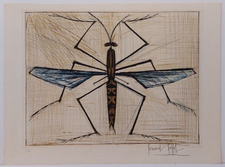 Grabado Buffet - Insecte bleu 