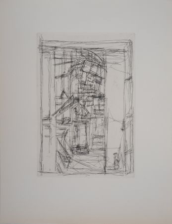 Grabado Giacometti - Intérieur au poêle
