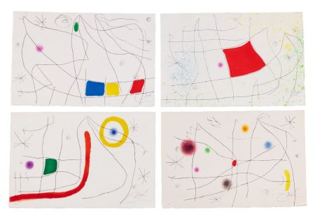 Libro Ilustrado Miró - J. Dupin : L'ISSUE DÉROBÉE. 11 gravures + 5 signées (1974)