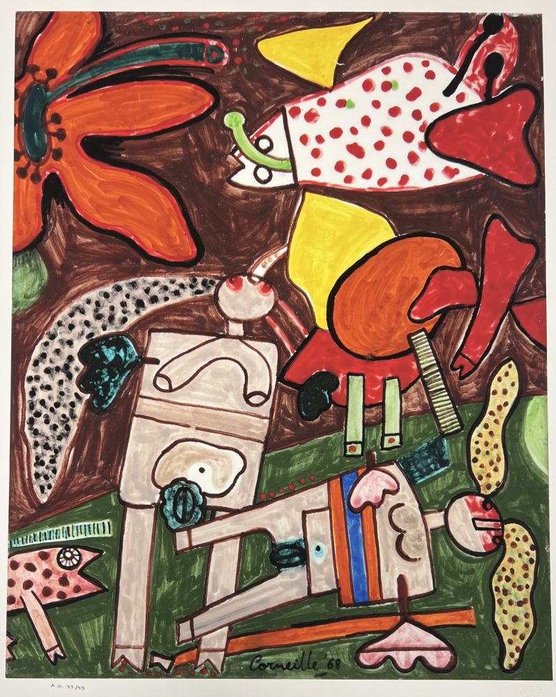 Estampa Numérica Corneille - Jardin d'été, 1968 - Tirage à  45 ex
