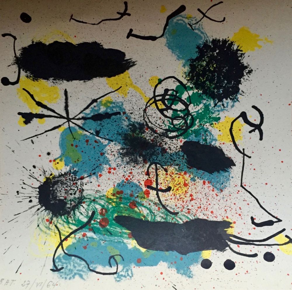 Litografía Miró - Je travaille comme un jardinier
