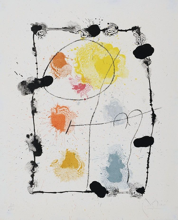Litografía Miró - Je travaille comme un jardinier (I work like a gardener), 1963