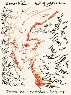 Litografía Masson - Jean-Paul Sartre : Vingt-deux dessins sur le thème du désir