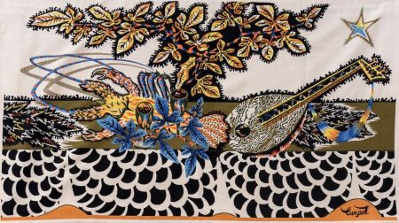 Múltiple Lurcat - Jean LURCAT (1892-1966), d'après. La Table. Tapisserie en laine. Signée.