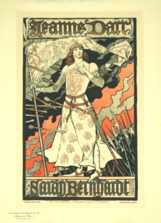 Litografía Grasset - Jeanne D'arc  Les Maitre de L'affiche Planche 174