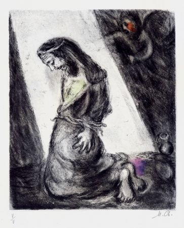 Grabado Chagall - Jeremiah in the Pit (from the Bible Series), 1958