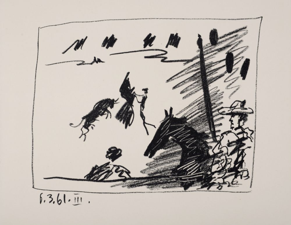 Litografía Picasso - Jeu de la cape, 1961