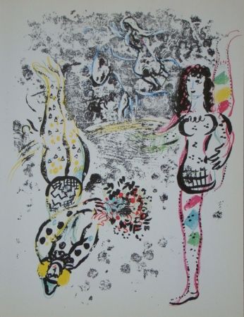 Litografía Chagall - Jeu des acrobates