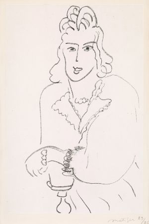 Litografía Matisse - Jeune Femme Coiffure Louis XV (Woman Hairdresser Louis XV) from Poèmes de Charles D’Orléans, 1942
