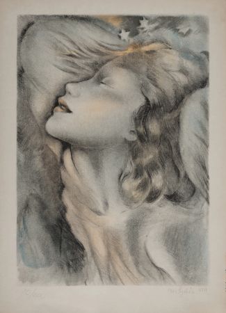 Litografía Lydis - Jeune fille, 1938 - Hand-signed