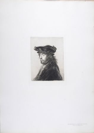 Heliograbado Rembrandt - Jeune homme à toque de velours