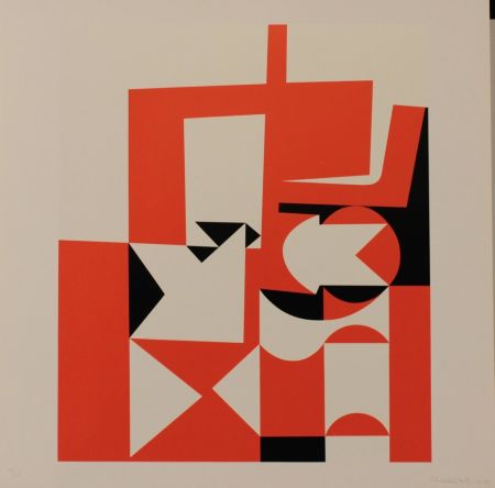 Litografía Hill - JEUX - EXACTA FROM CONSTRUCTIVISM TO SYSTEMATIC ART 1918-1985