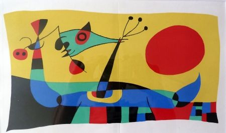Litografía Miró - Joan Miró Jacques Prévert et Ribemont-