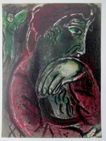 Litografía Chagall - Job Desespere/ Job in despair